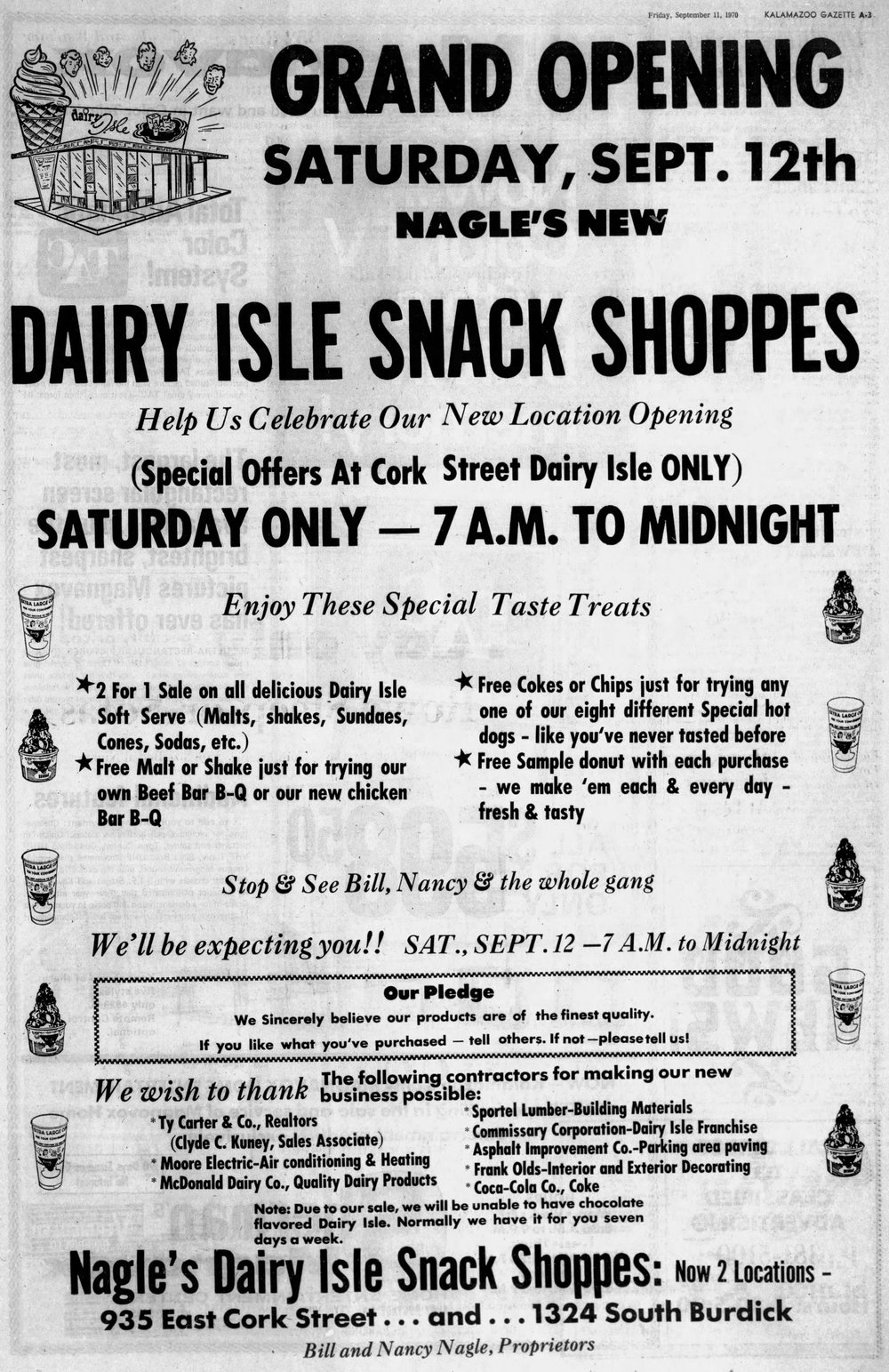 Dairy Isle - Sep 11 1970 Article (newer photo)